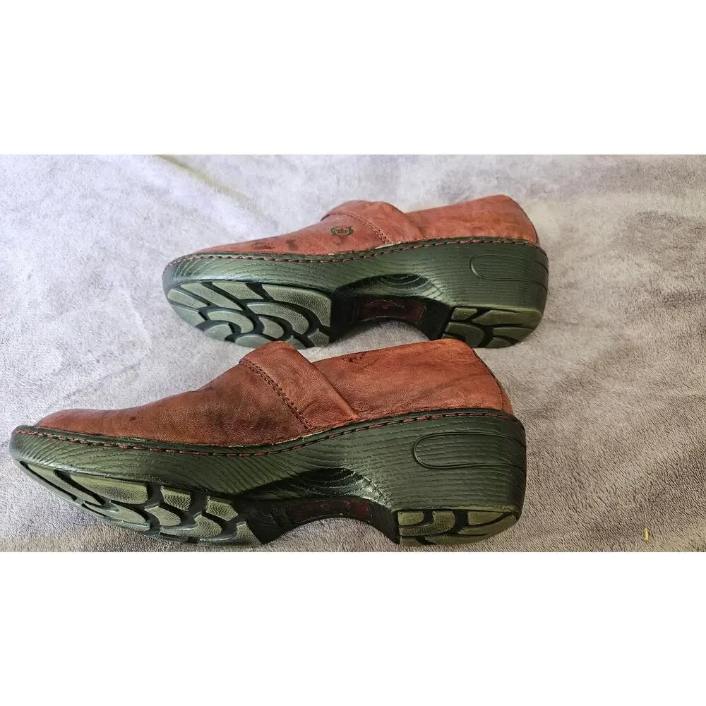 BORN Toby‎ Duo Clogs Shoes, Brown leather, women's size 9.5 /size 41